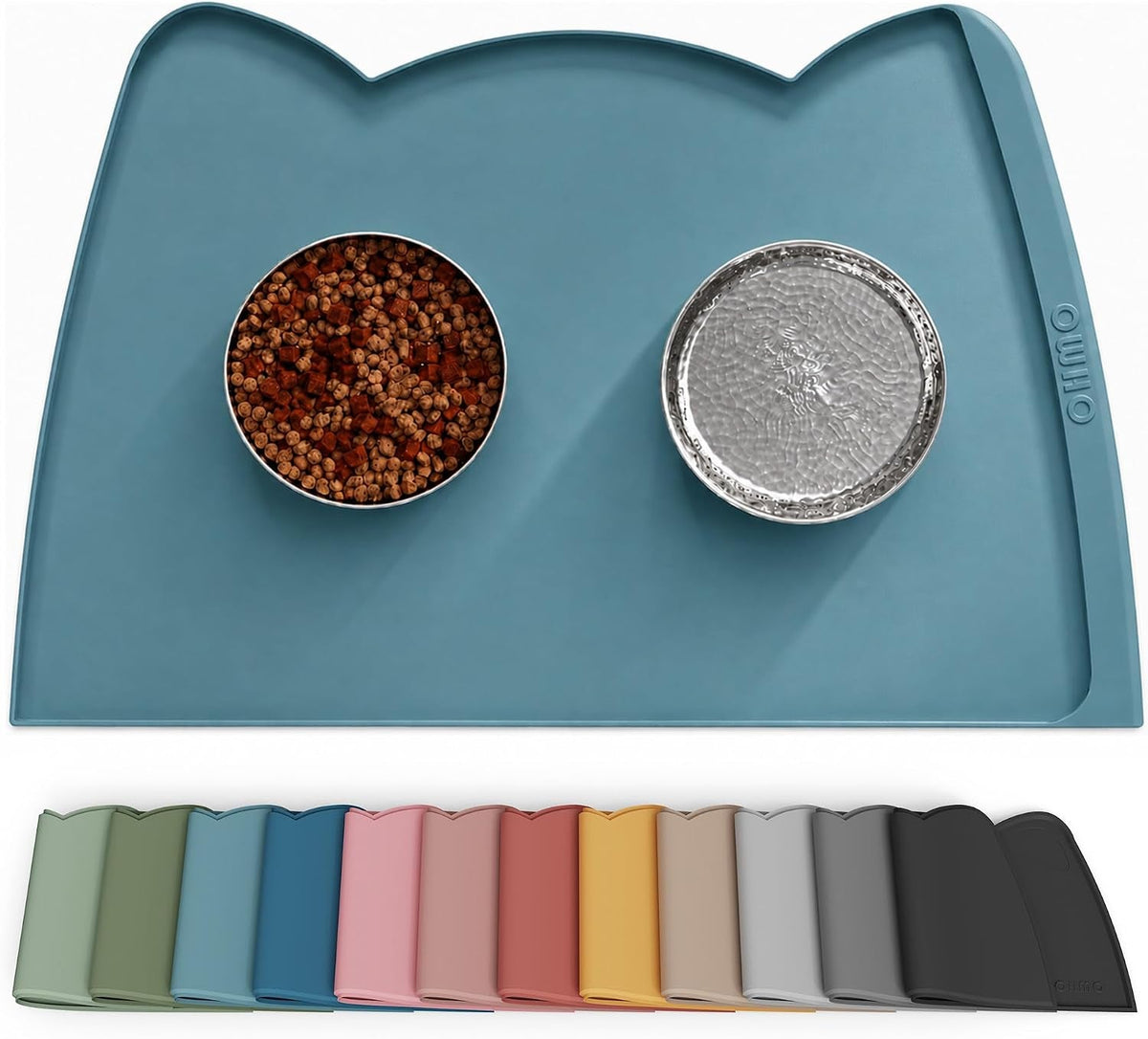 Silicone Pet Feeding Mat – Waterproof Non-Slip Bowl Mat, 36 Options