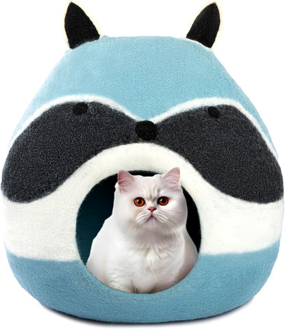 Merino Wool Cat Cave – Handmade Hideaway, 20 Styles