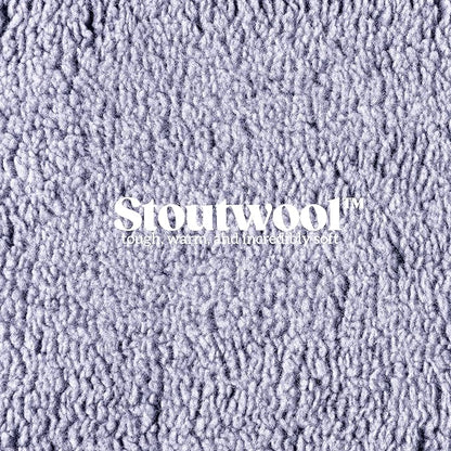 Stoutwool Indestructible Dog Bed - Fluffy Chew Proof Dog Crate Pad - Tough Kennel Pad for Aggressive Chewers - Ideal for Extra Large Breeds & Fits 48-Inch Crate - 47"x29", Jacaranda