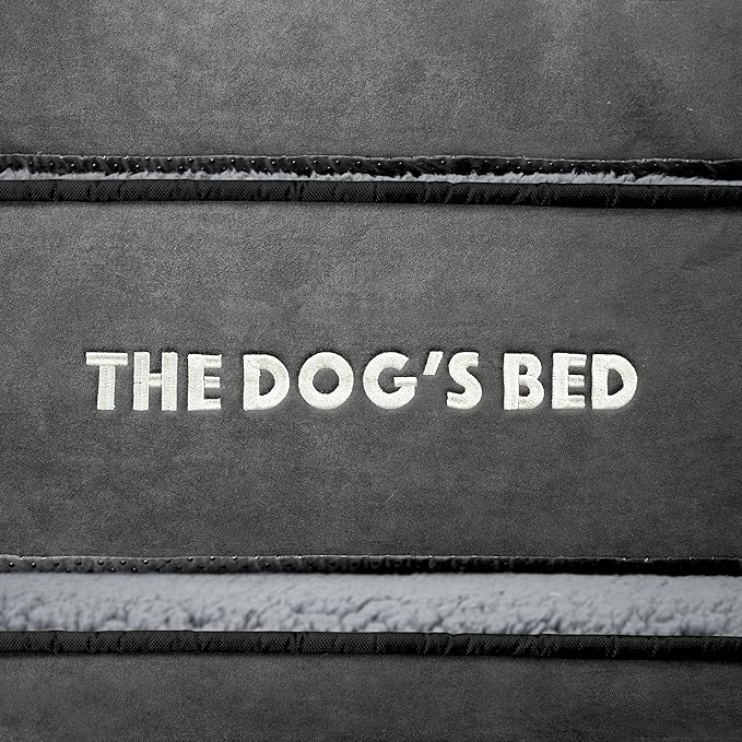The Dog’s Bed, Orthopedic Standard Foam Waterproof Dog Bed with Standard Support, XXL Grey Plush, Waterproof, Supportive Dog Bed with Replaceable Covers, Veterinary Approved
