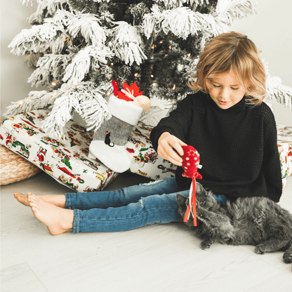 Cat Christmas Stocking with Toys
