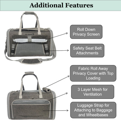Mr. Peanut's Gold Series Standard Size Airline Compliant Expandable Pet Carrier V3.0