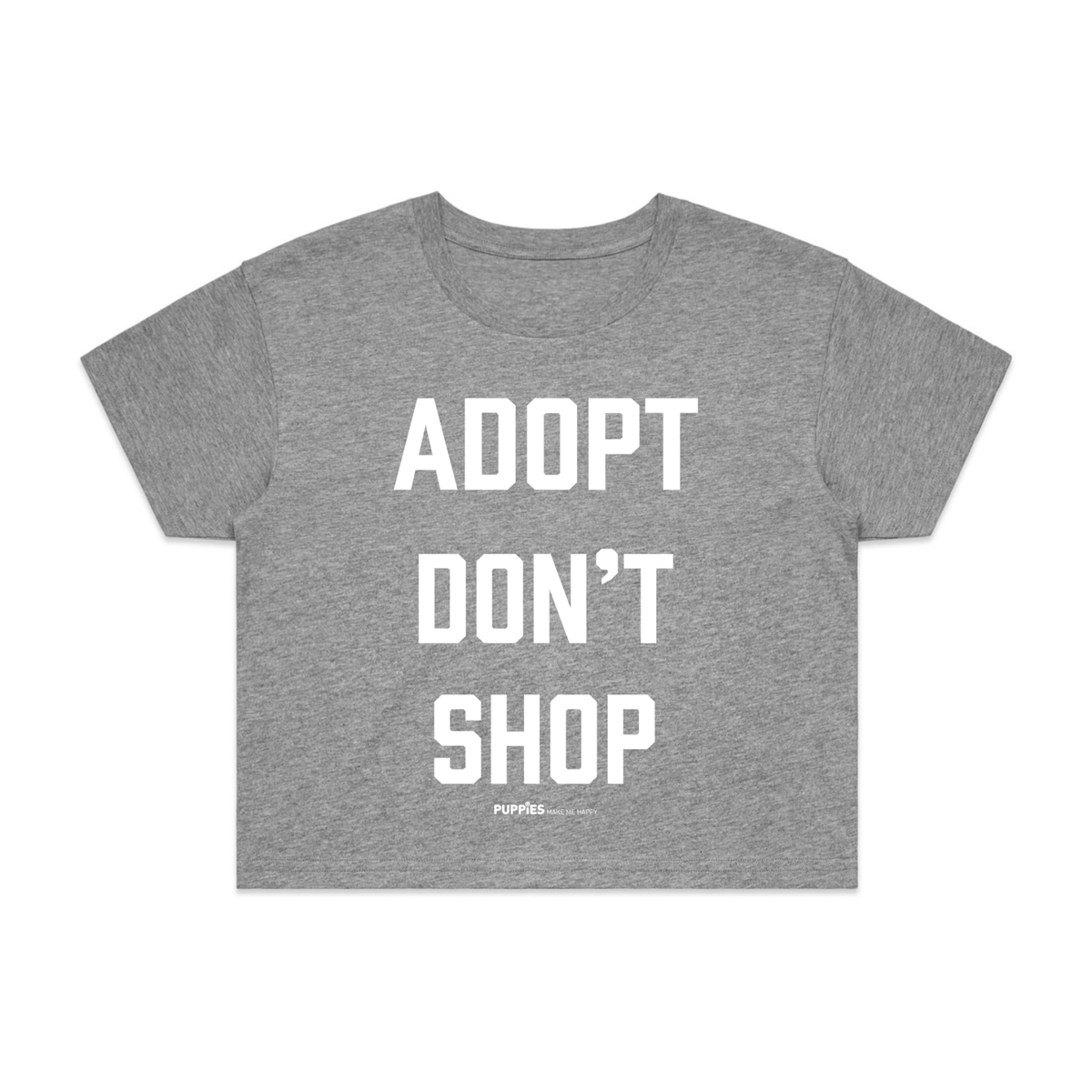 Adopt Don't Shop Crop Top | Gift for Rescue Advocates & Dog Lovers | Made in USA