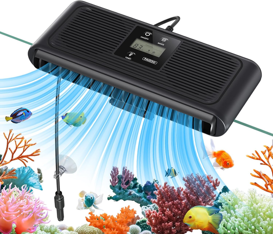 Aquarium Chiller Fan Auto Temp Control LCD 3-Speed Tank Cooler