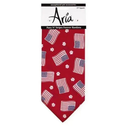 Aria Paws N' Stripes Forever Bandanas for Dogs