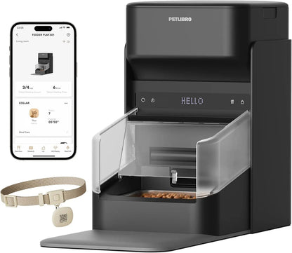 Automatic Cat Feeder with Collar Sensor & App Control for Multi-Cat Homes