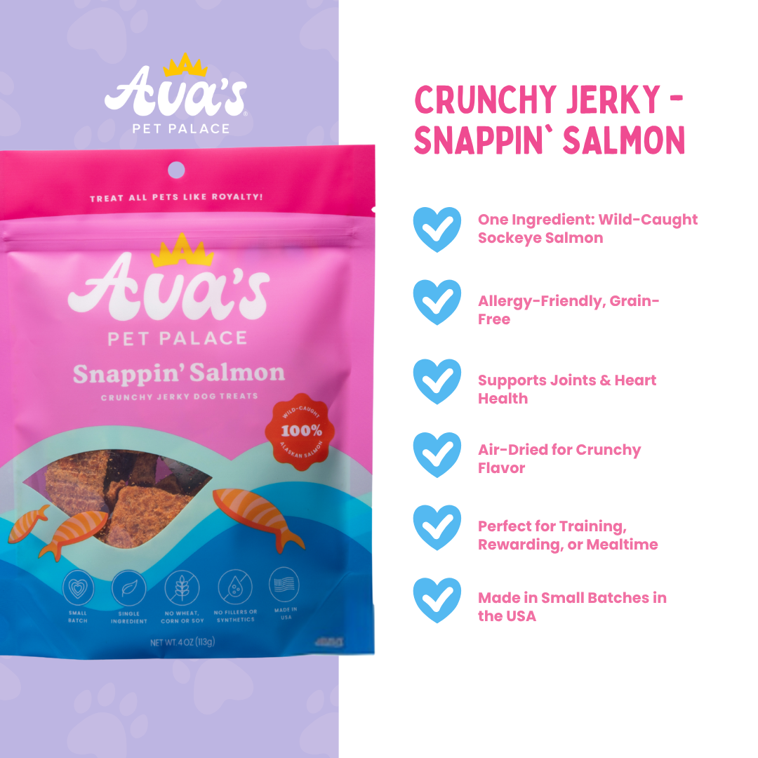 Crunchy Jerky Dog Treats - Snappin' Salmon
