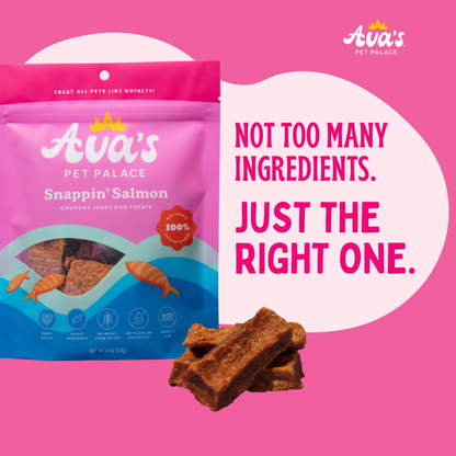 Crunchy Jerky Dog Treats - Snappin' Salmon