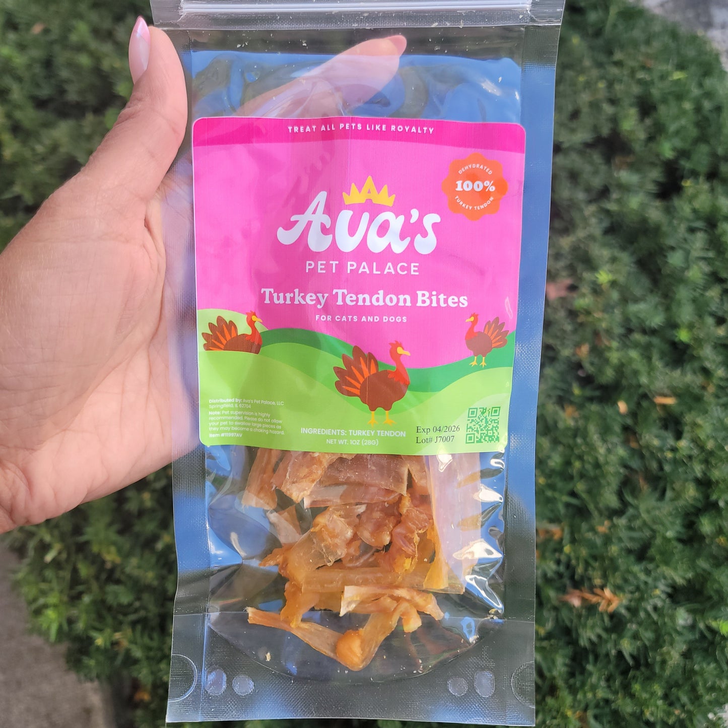 Turkey Tendon Jerky Dog Treats - Turkey Bites