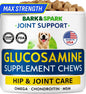 BARK&SPARK Liquid or Chews Glucosamine Joint Supplement for Dogs Mobility