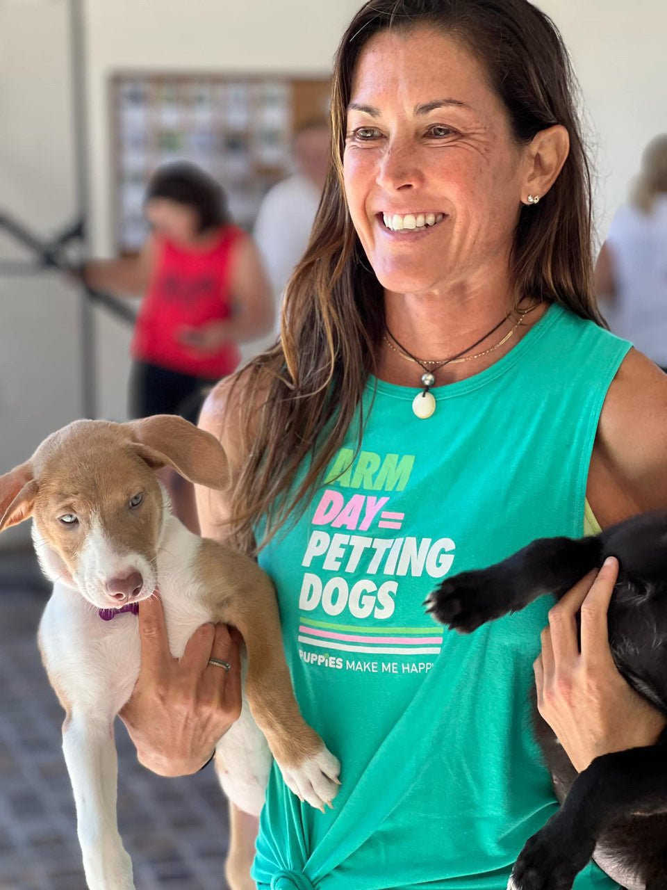 Arm Day = Petting Dogs Sleeveless Tank | Last Call | Dog Mom Fitness Gift | Made in USA