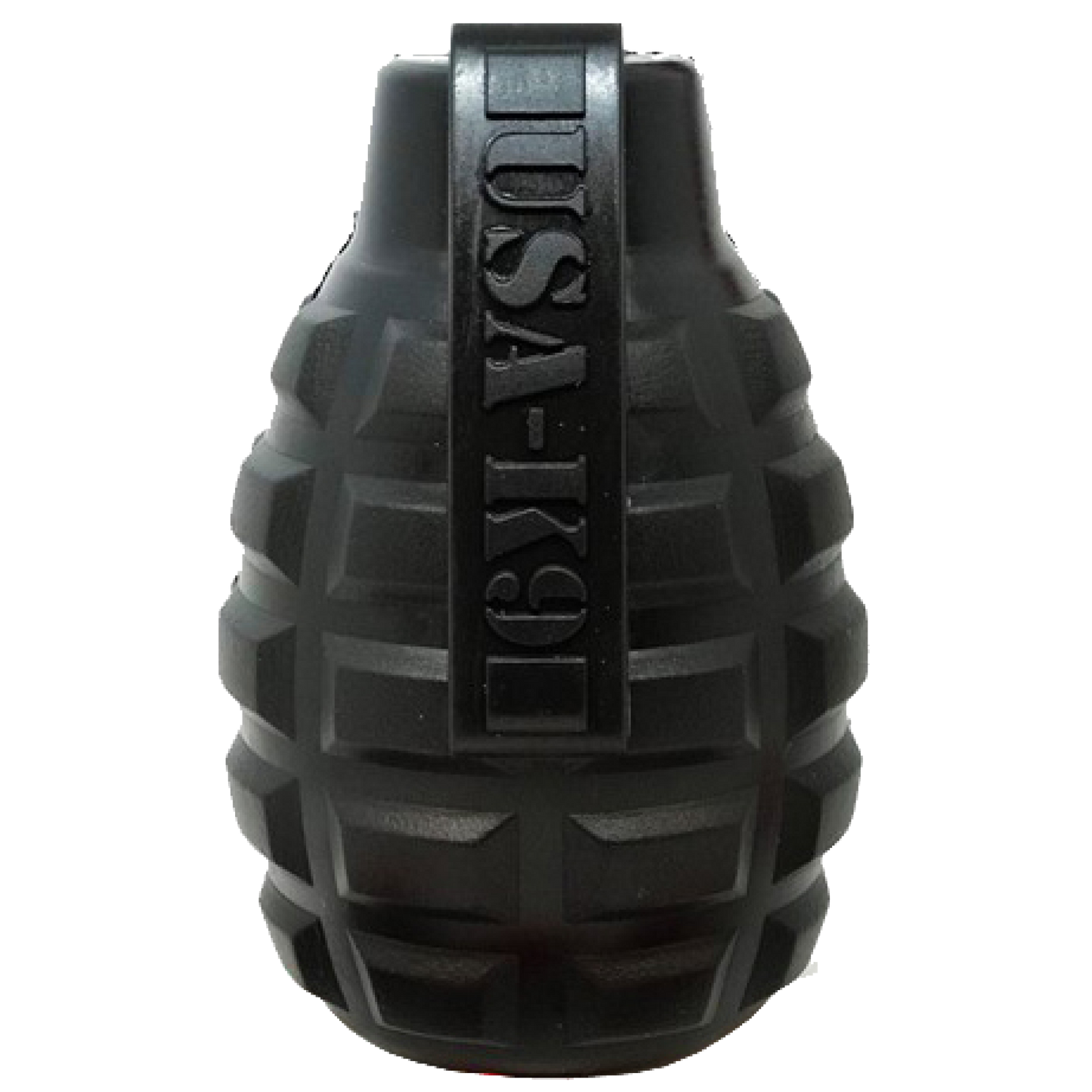 Grenade Shaped eDispenser Durable Dog Chew Toy & Treat Dispenser - Magnum Black