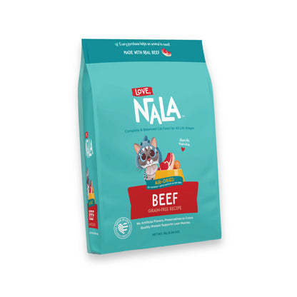 Beef Grain Free Recipe Air-Dried Adult Cat Food 1lb bag