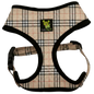 EcoBark Beige Plaid Dog Harness- Over-the-Head Dog Vest Halter for Small to Medium Dogs, and Puppies