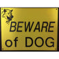 Beware Of Dog Signs Plastic Durable & Visible Black or Yellow 9 x 11" or 3 x 10"
