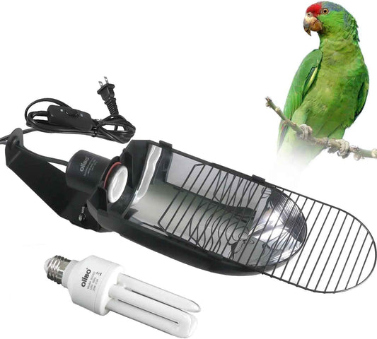 Bird Cage UVB Light Fixture Kit 20W UVA UVB Lamp for Aviary Health