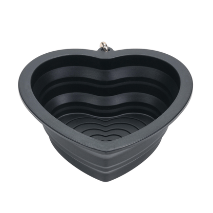 Onyx Heart Collapsible Bowl