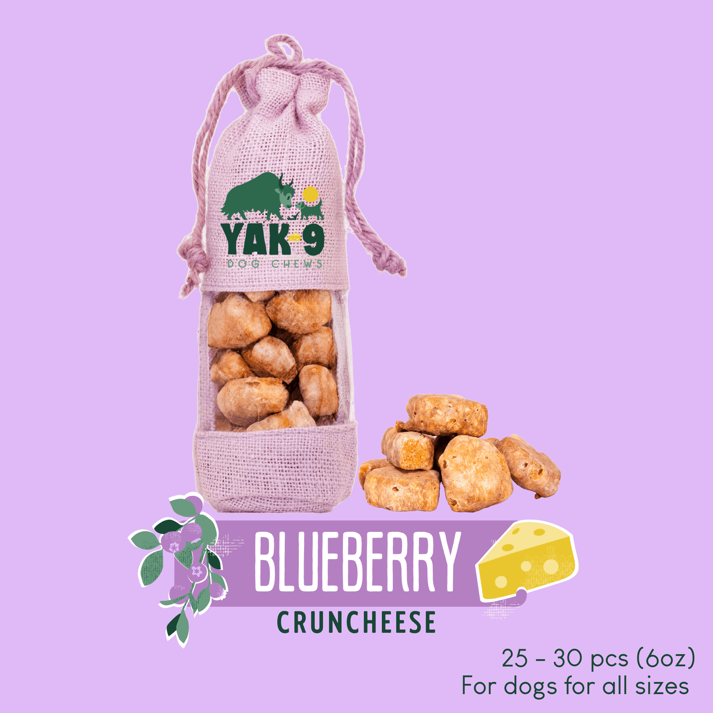 CrunCheese Yak Cheese Treats for Dogs - 6 oz