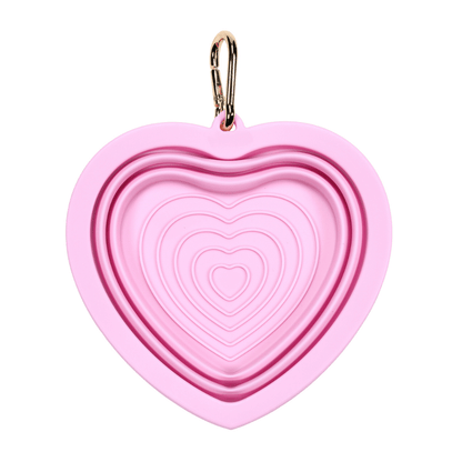 Bubblegum Heart Collapsible Bowl