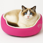 Calming Donut Cat Bed Plush Anti Anxiety Washable Non Slip Small Pets