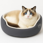 Calming Donut Cat Bed Plush Anti Anxiety Washable Non Slip Small Pets
