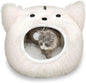 Cat Bed Cave for Indoor Cats, Plush Hooded Cat Bed with Removable Cushion