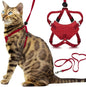 Cat Harness Escape Proof Adjustable Leash Set Reflective Walking Vest