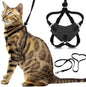 Cat Harness Escape Proof Adjustable Leash Set Reflective Walking Vest