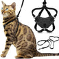 Cat Harness Escape Proof Adjustable Leash Set Reflective Walking Vest
