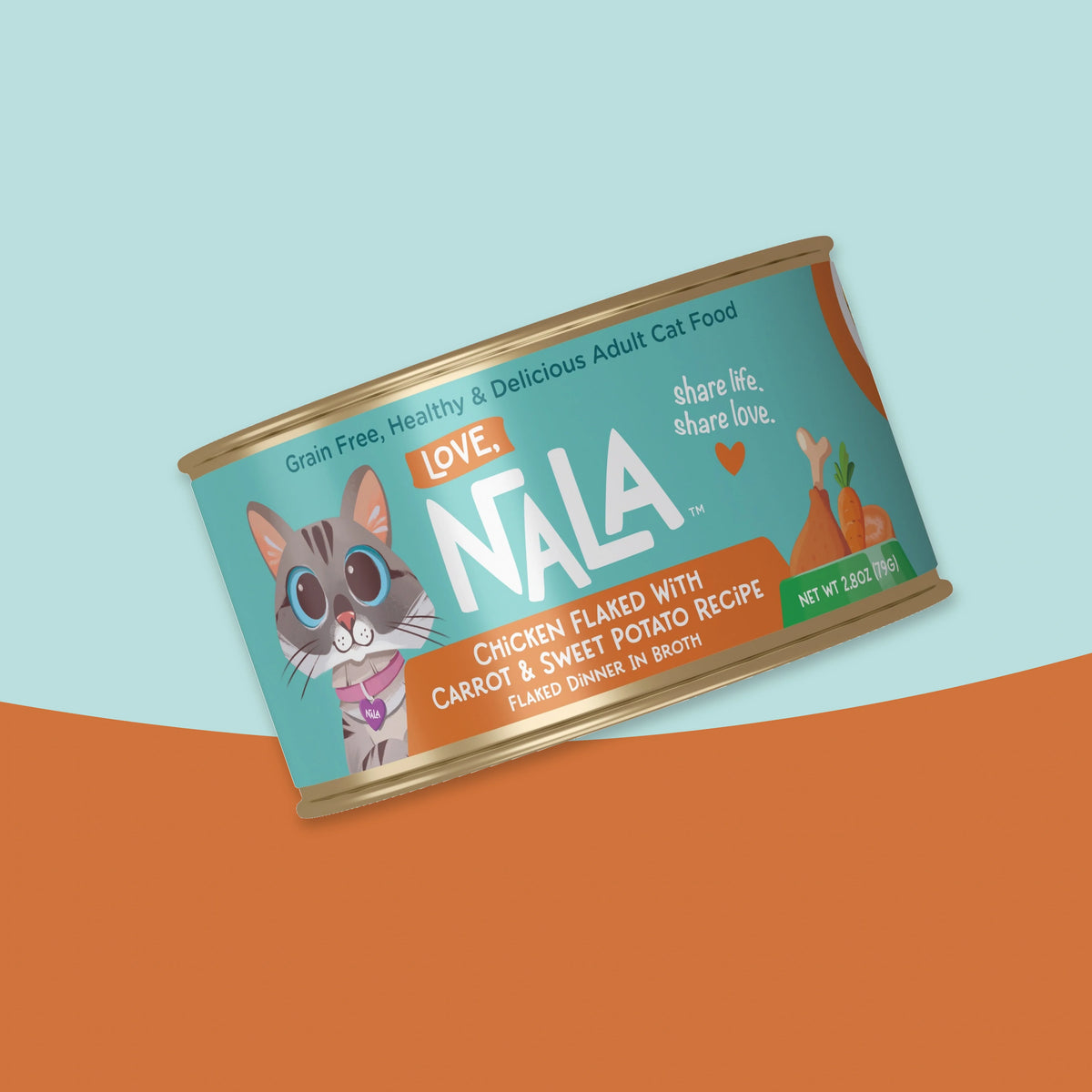 Chicken Flaked With Carrot & Sweet Potato Recipe Dinner In Broth Adult Cat Food, 2.8-oz