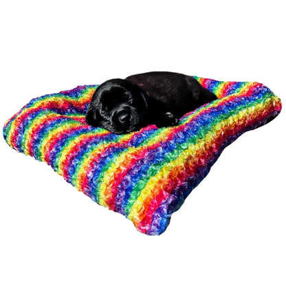 Dog Bed Rectangle Bolster Furvana Rainbow Cloud