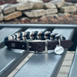 Coiled Charm Hand Braided Dog Collar in Navy, Tan, & Cream