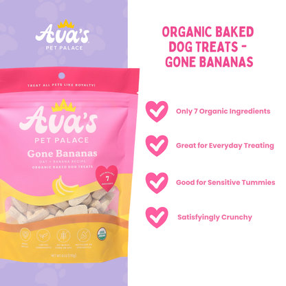Organic Baked Dog Treats - Gone Bananas