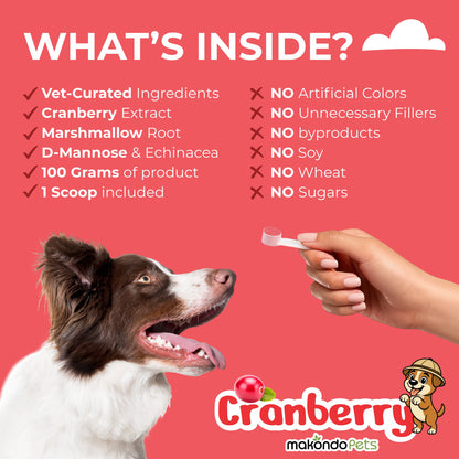 Cranberry for Dogs. Urinary Tract Support. 100 Scoops