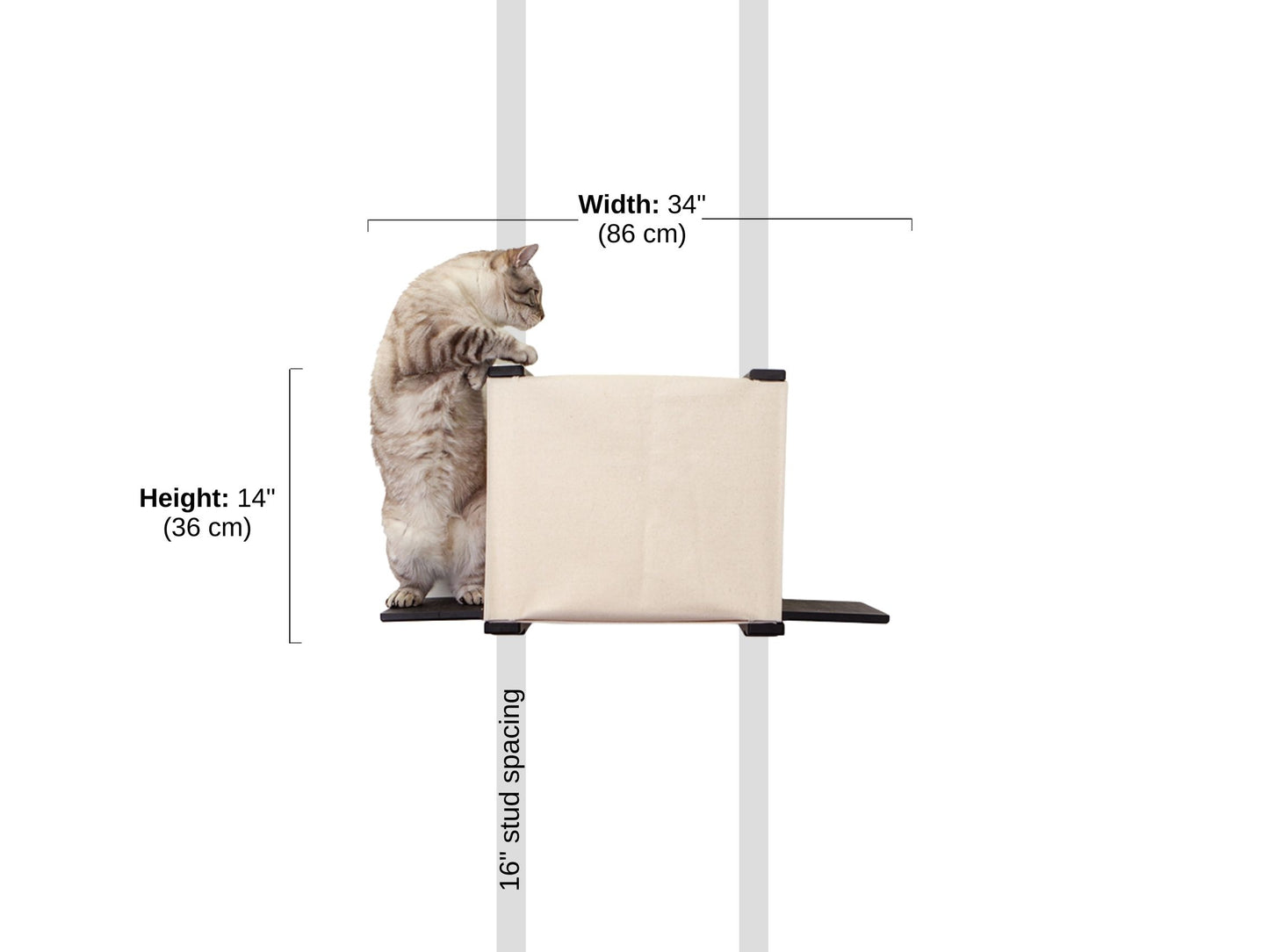 Cat Cubby for Wall - Covered Cat Bed