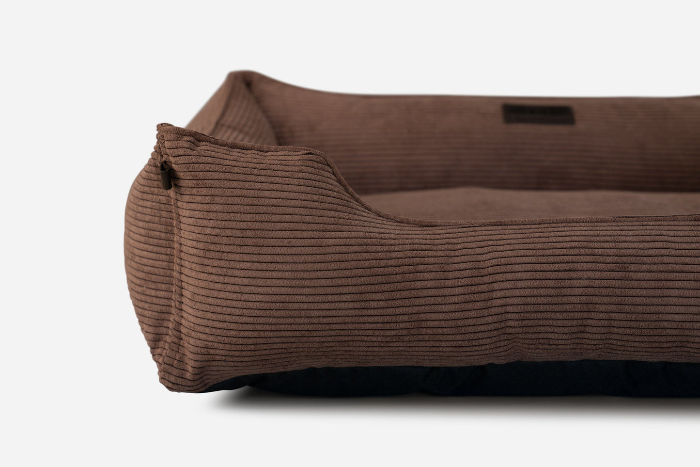 Fancy Corduroy Sleeper Dog Bed Brown