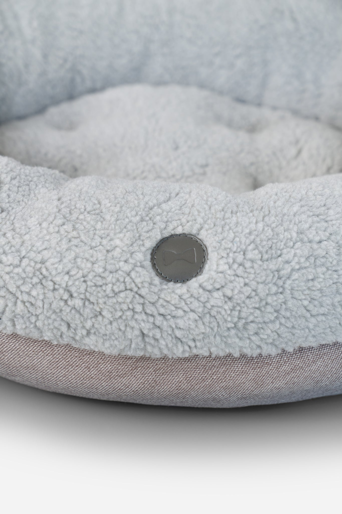 Furry Gray Donut Dog Bed