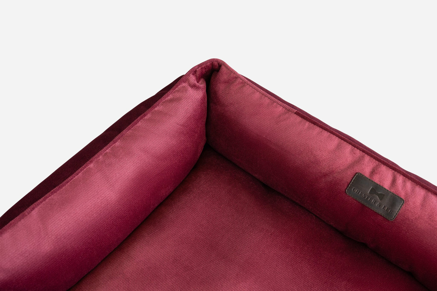 Vibrant Velvet Sleeper Dog Bed Wine