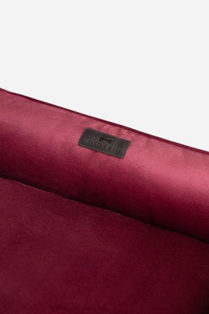 Vibrant Velvet Sleeper Dog Bed Wine