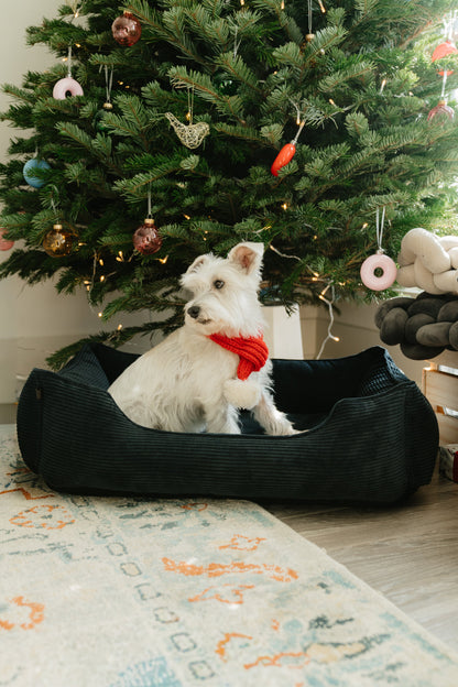 Fancy Corduroy Sleeper Dog Bed Graphite