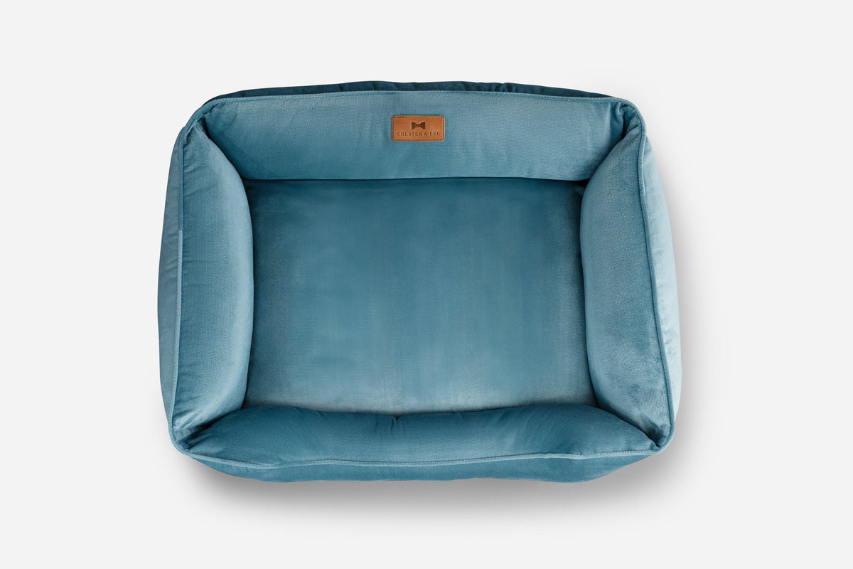 Vibrant Velvet Sleeper Dog Bed Tiffany