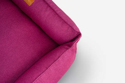 Cotton Sleeper Dog Bed Berry Pink
