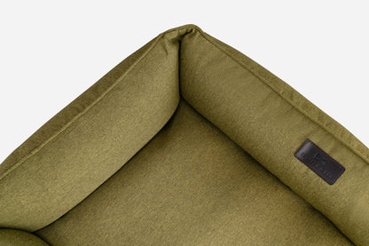 Cotton Sleeper Dog Bed Olive