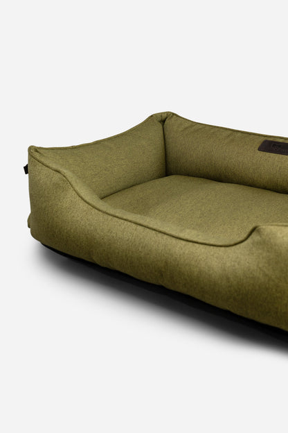 Cotton Sleeper Dog Bed Olive
