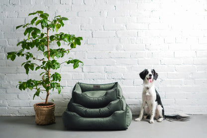 Classic Velvet Sleeper Dog Bed Green