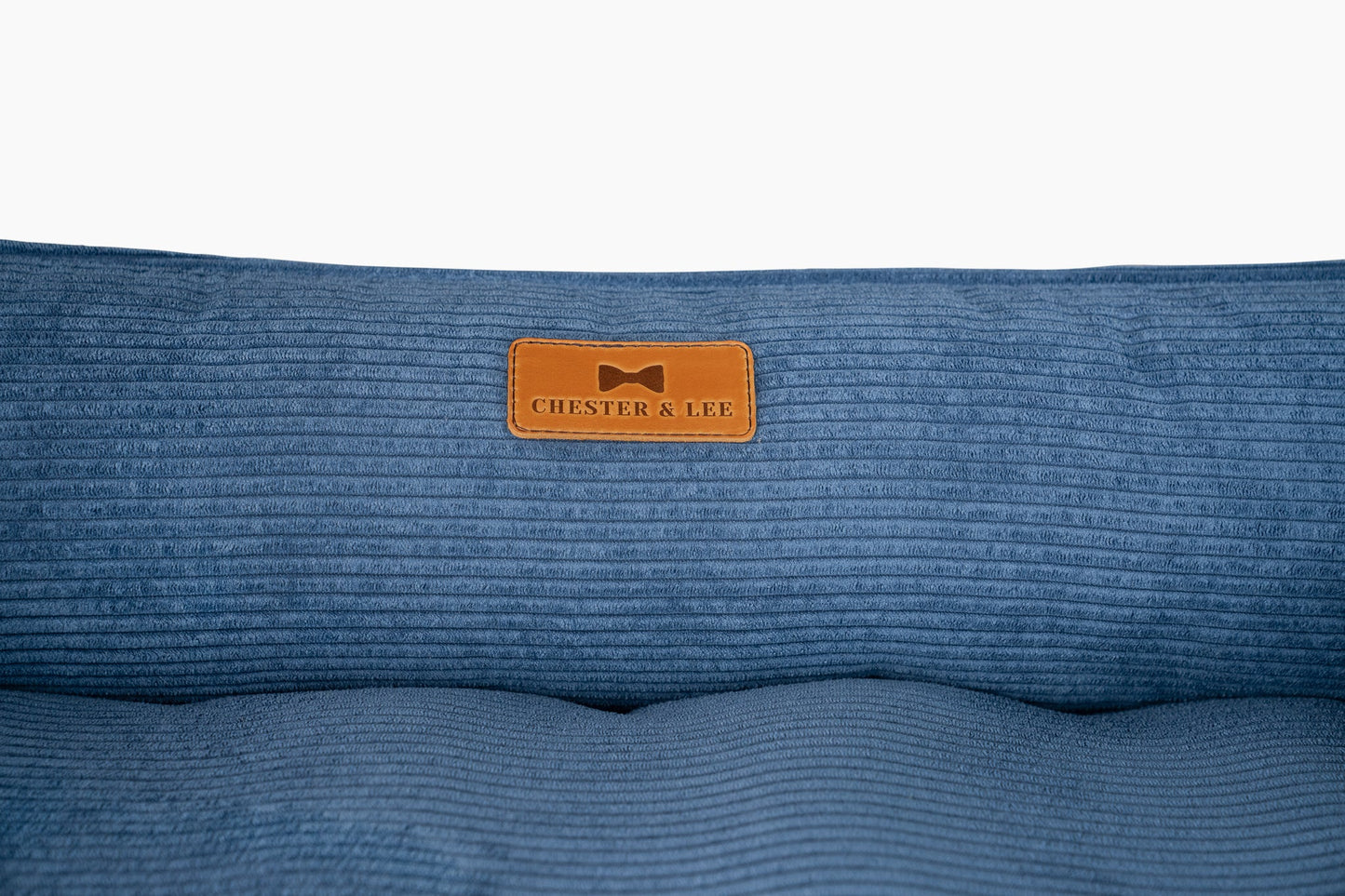 Fancy Corduroy Sleeper Dog Bed Blue