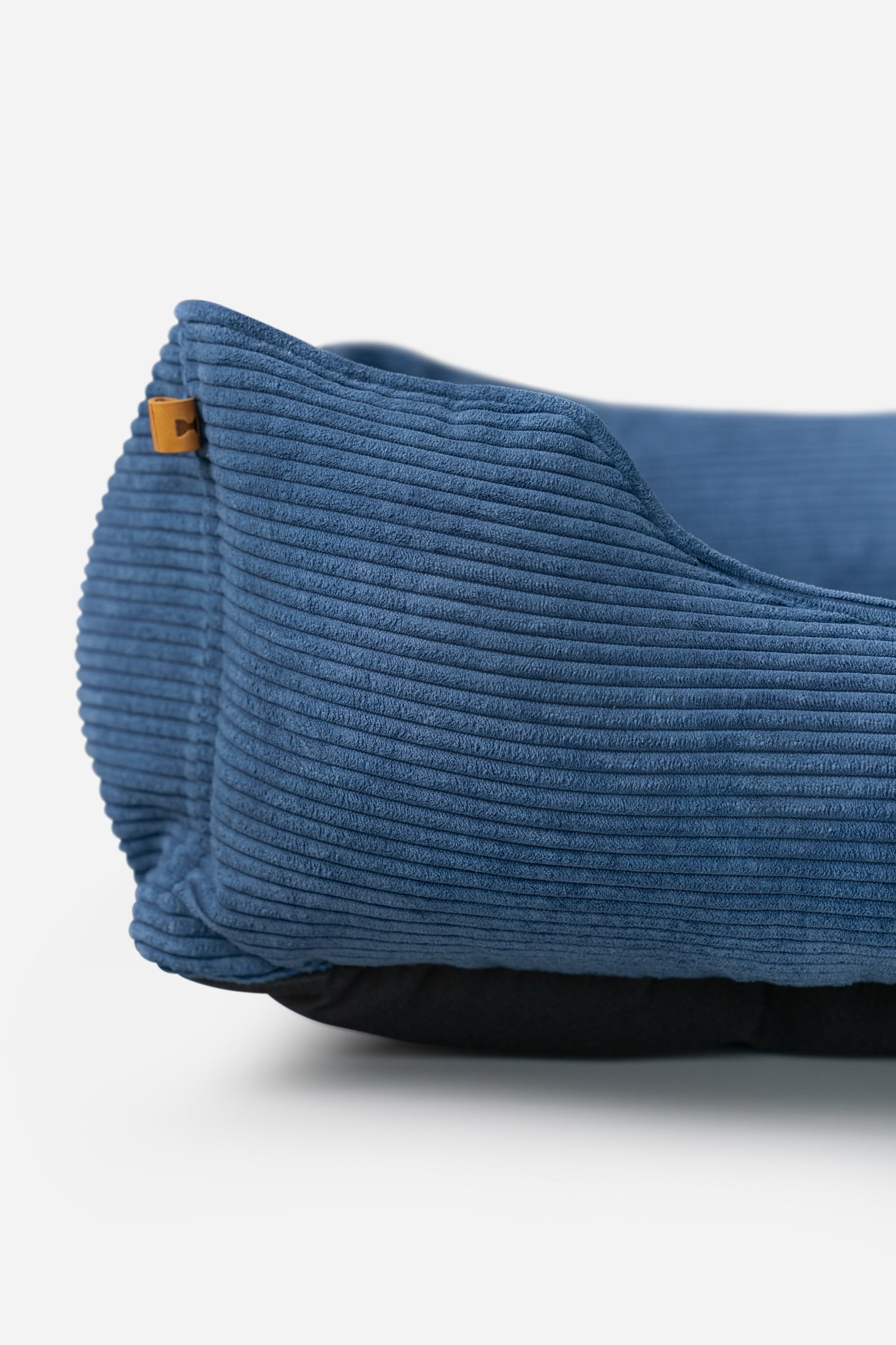 Fancy Corduroy Sleeper Dog Bed Blue