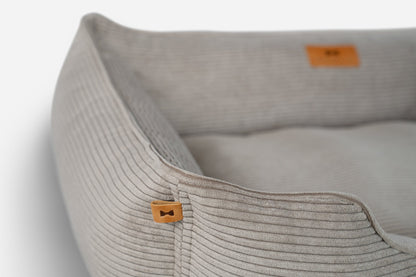 Fancy Corduroy Sleeper Dog Bed Taupe