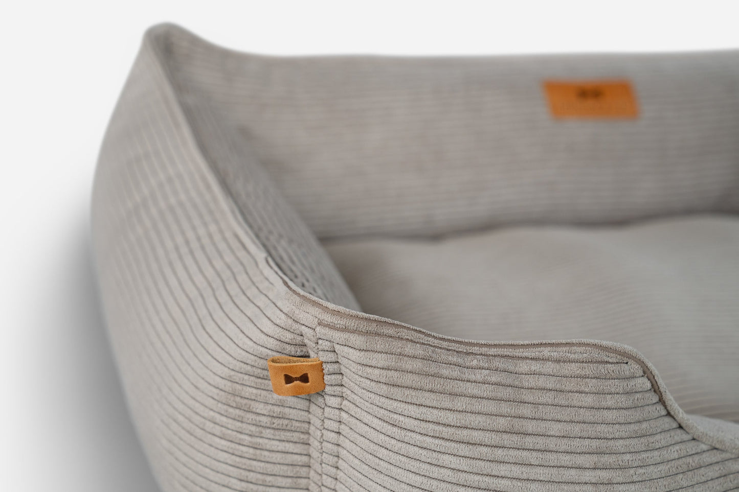 Fancy Corduroy Sleeper Dog Bed Taupe
