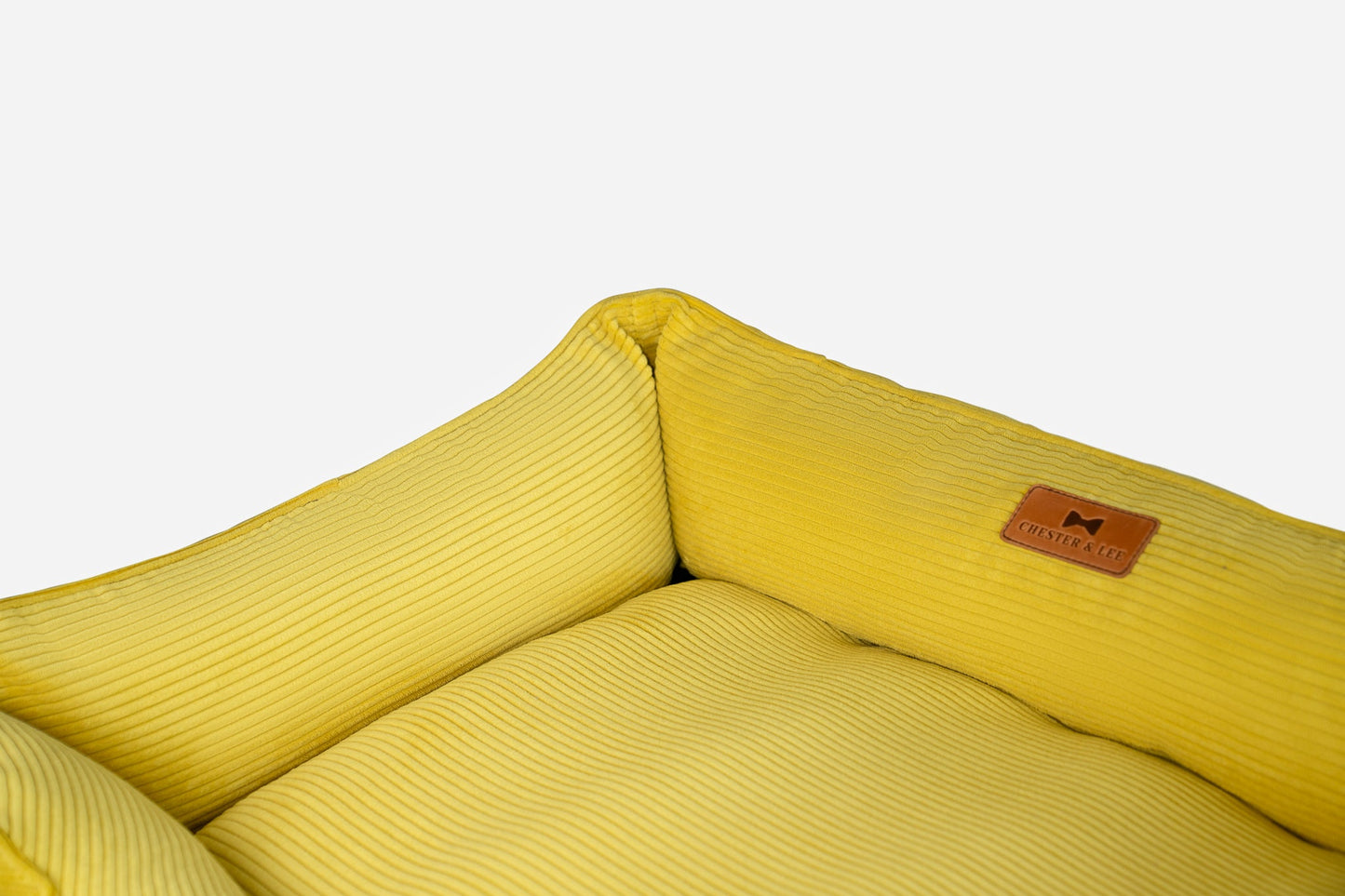 Fancy Corduroy Sleeper Dog Bed Sunny Yellow